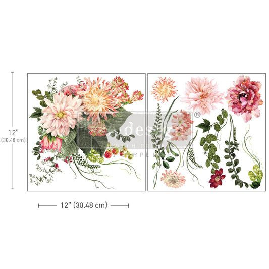 Redesign Decor transfer-My Favourite Dahlia-MAXI SIZE