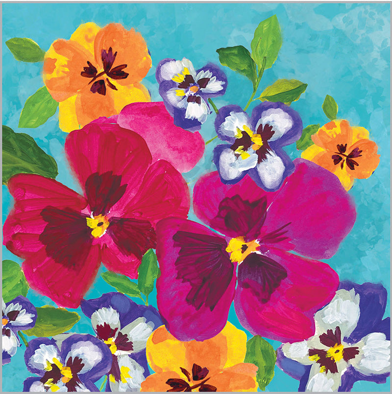 Designer Napkin-Pansy Power