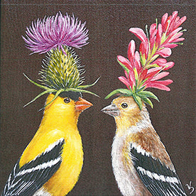 Designer Napkin-Goldfinch Couple