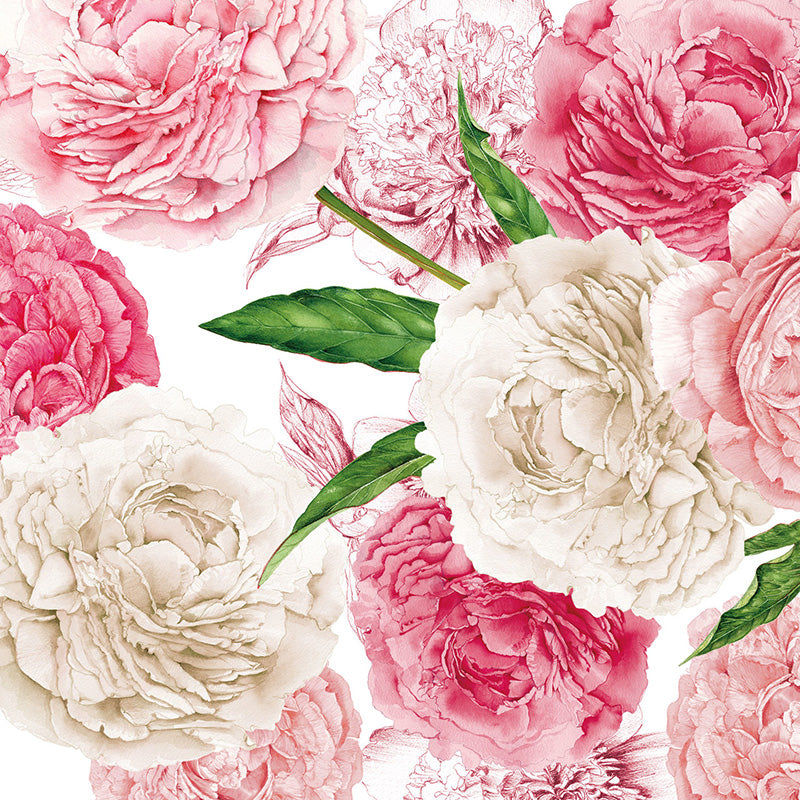 Designer Napkin-Peonies Large