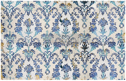 ReDesign Fiber Tissue - Cobalt Blue Damask