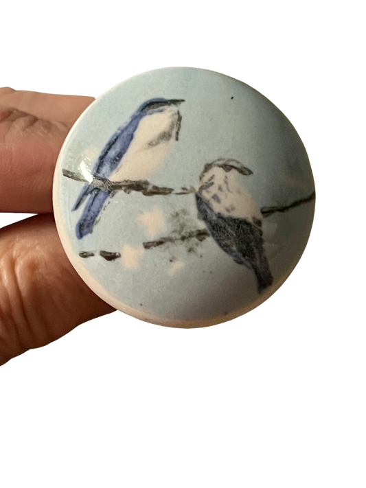 Porcelain Knobs-2 Birds in the sky 5 left!
