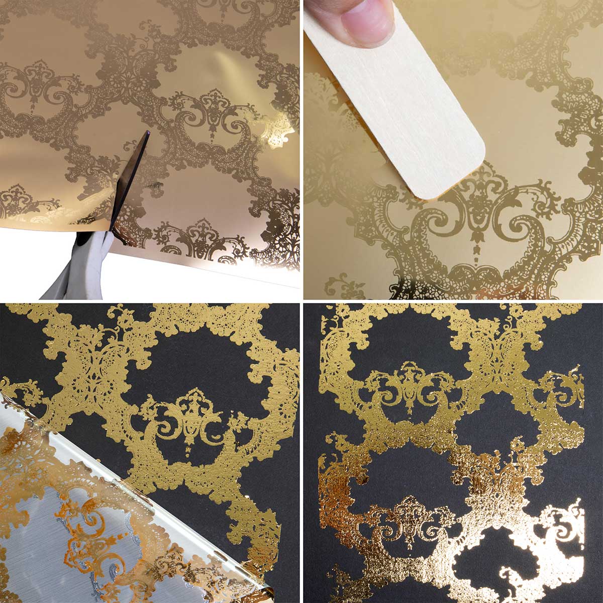Redesign Kacha FOIL Transfer-Golden Lacework Middy size.