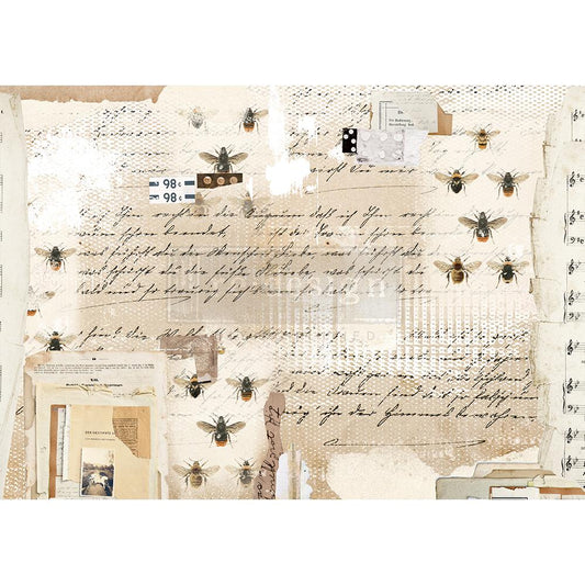 ReDesign Rice paper-Mysterious Notes with Bees