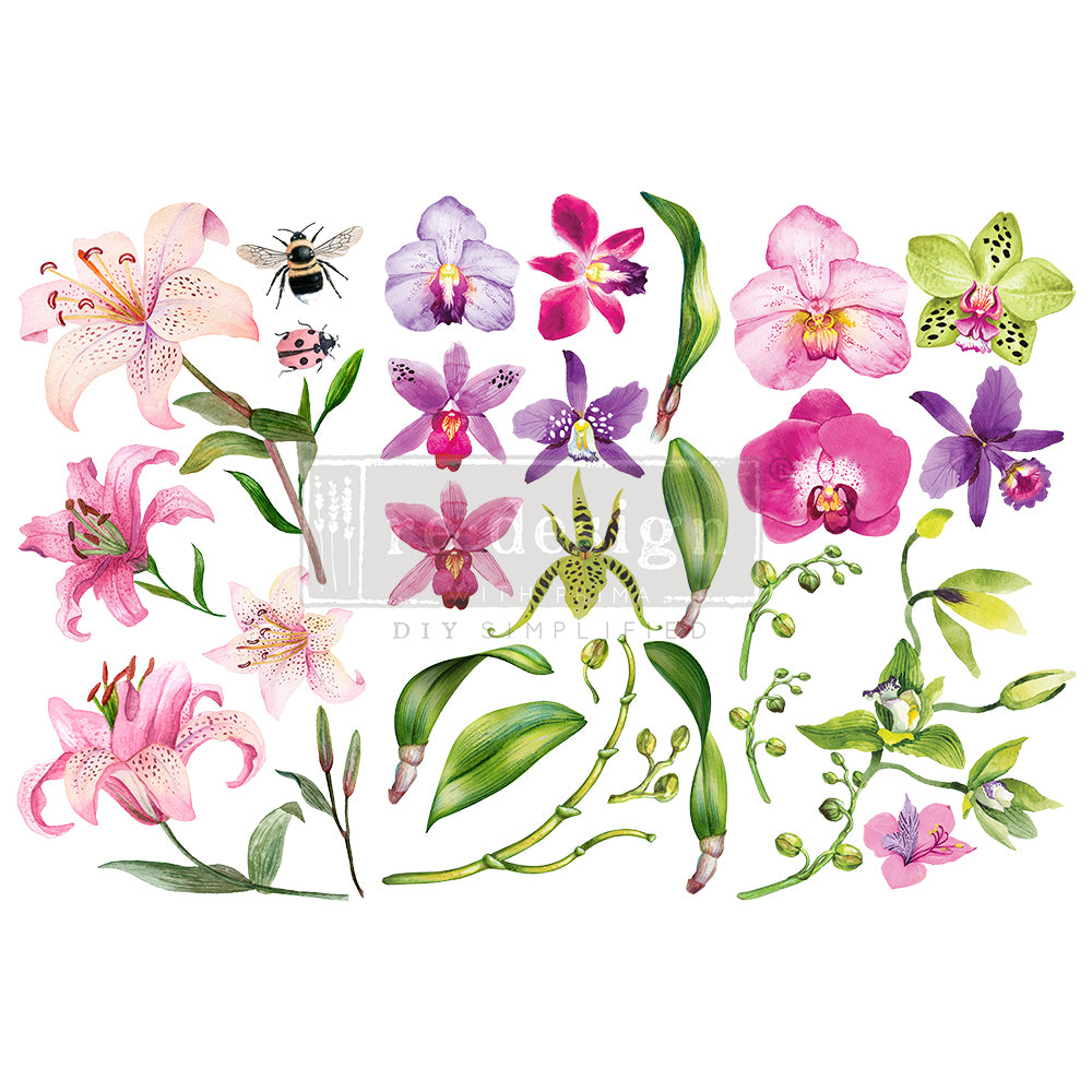 Redesign Decor transfer-Sunset Tropics-Small 3 sheets