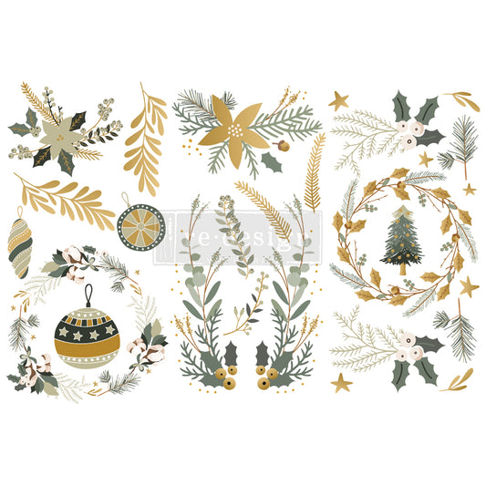 Redesign Decor Transfer- Holiday Spirit-3 Sheets