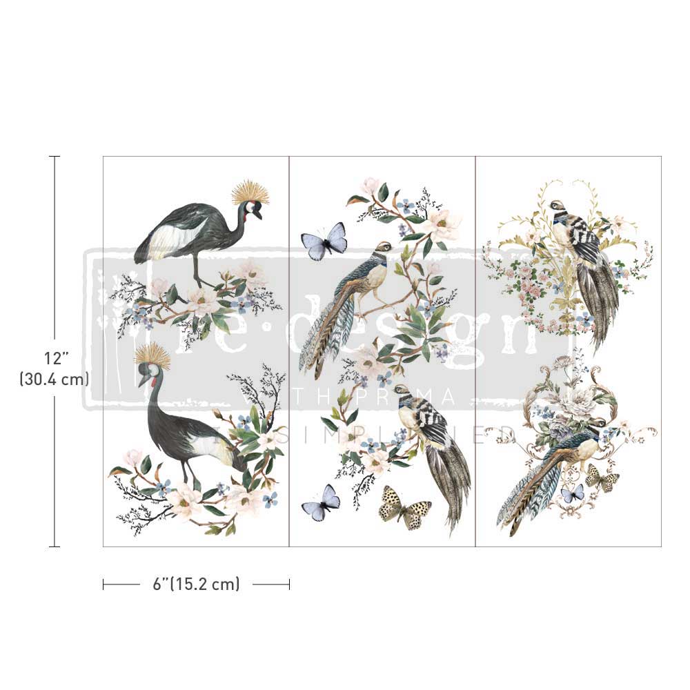 Redesign Furniture transfer-Rare Birds-Small 3 sheets