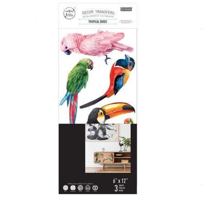 Redesign Decor transfer-Tropical Birds-Small 3 sheets
