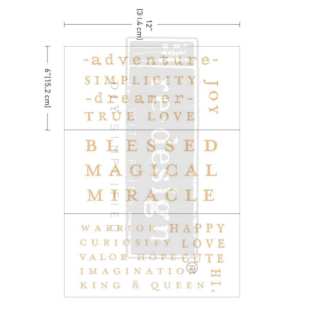 Redesign Decor transfer-Powerful Words-NEW