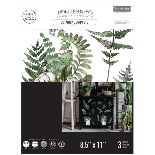 Redesign Decor transfer-Botanical Snippets-NEW MIDDY SIZE