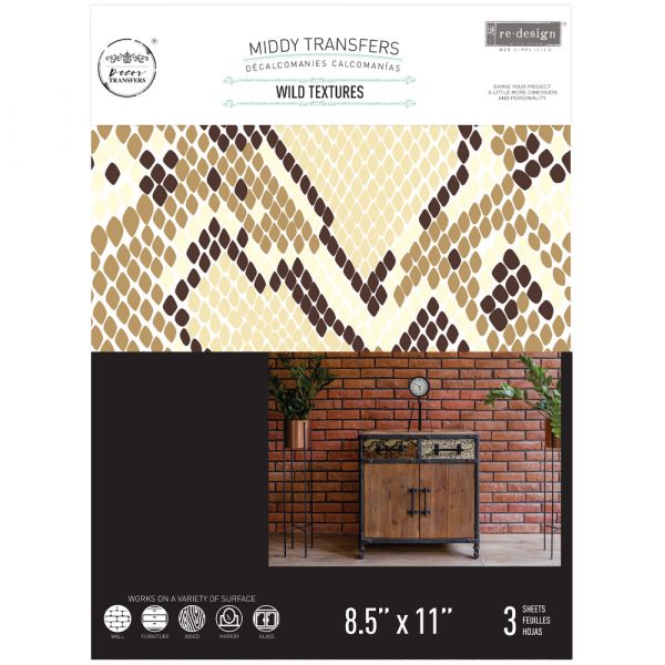 SALE Redesign Decor transfer-Wild Textures-MIDDY SIZE