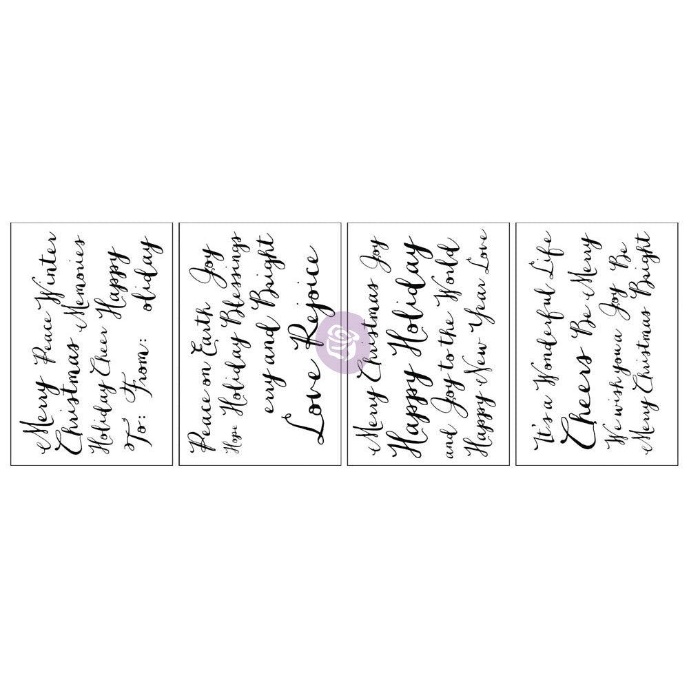 Adhesive Transfer - Xmas Holiday Greetings Scripts.