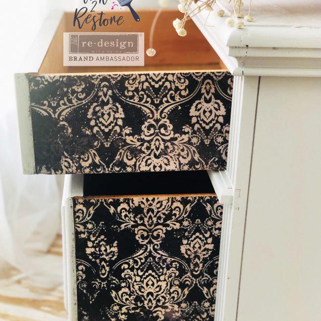 Redesign Decoupage Fiber Tissue - Dark Damask