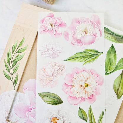 Redesign Decor transfer-Morning Peonies-Small 3 sheets
