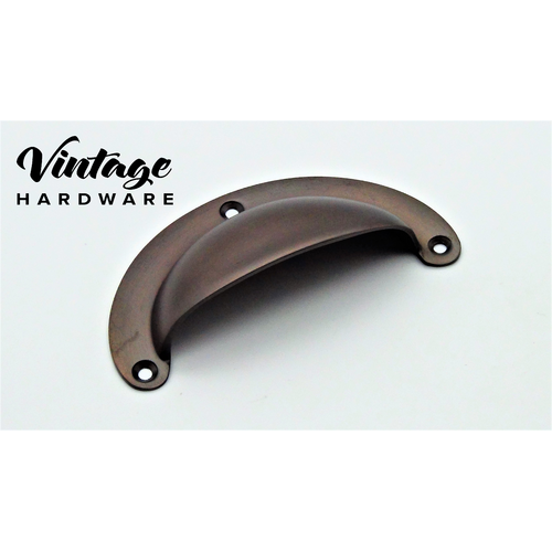 Drawer Pull-Vintage Antique Brass. 7 Left