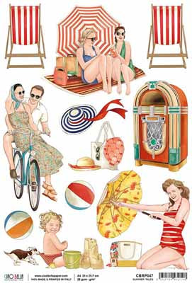 Rice paper-Vintage Summer Tales A4 NEW