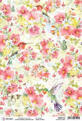 Rice paper-Hummingbird Natures Midst A4 NEW