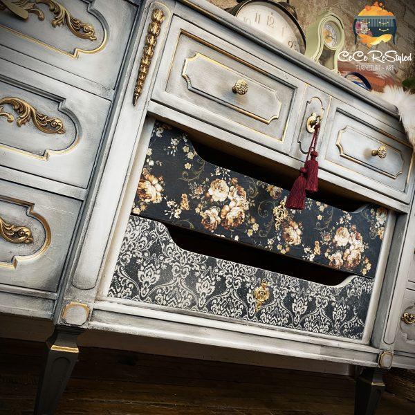 Redesign Decoupage Fiber Tissue - Dark Damask