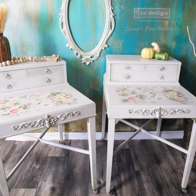 ReDesign Rice paper- Amiable Roses A3