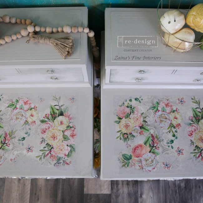 ReDesign Rice paper- Amiable Roses A3