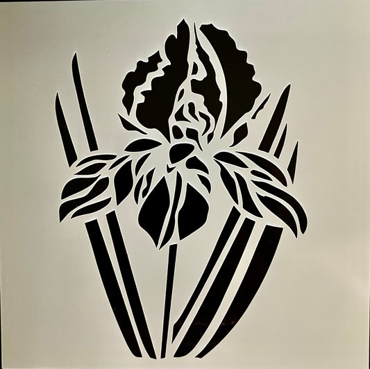 Stencil- Mini Iris Flower