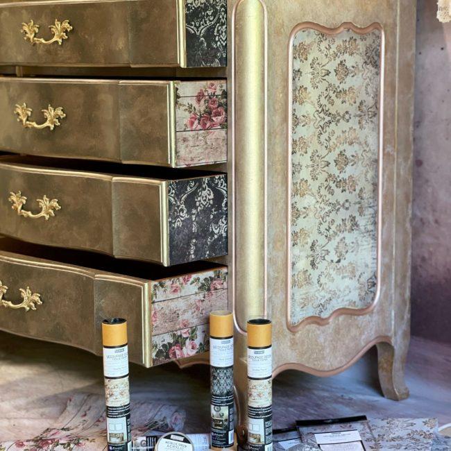 Redesign Decoupage Fiber Tissue - Dark Damask