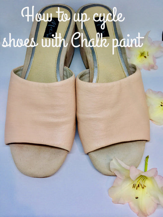 How to up cycle your shoes with our Chalk paint tutorial.