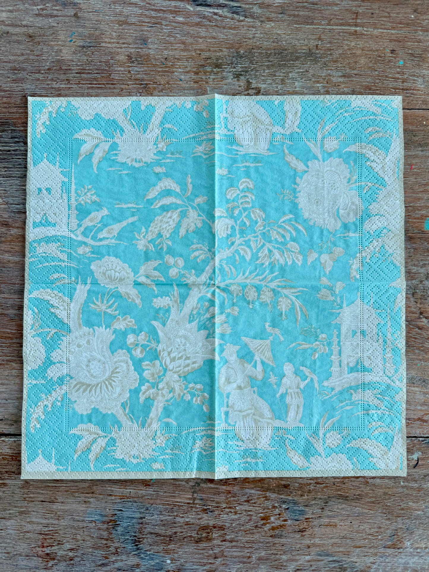 Designer Napkin-Toile Robins Egg
