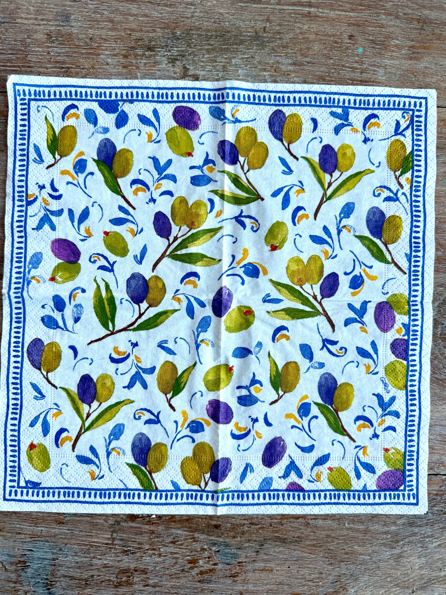 Designer Napkin-Mediterranean Blue