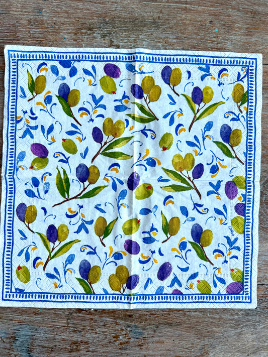Designer Napkin-Mediterranean Blue