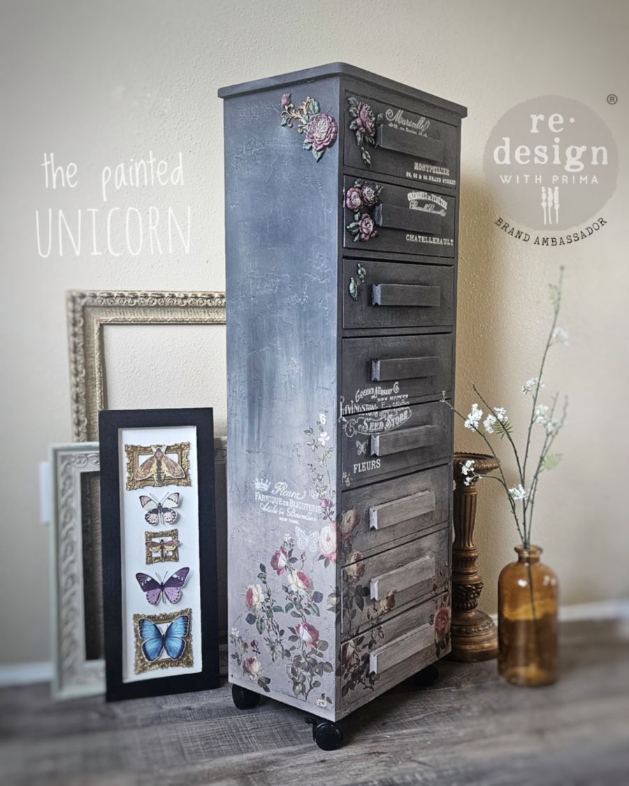 Redesign Decor Transfer Midnight Rose NEW