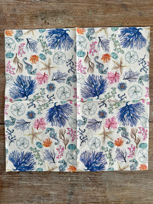 Napkin-Seahorses paradise