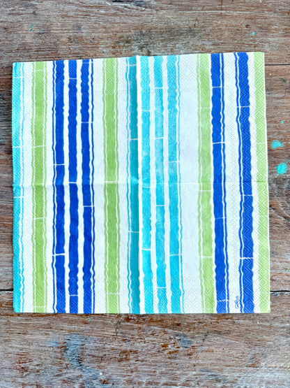 Designer Napkin-Bamboo Stripe