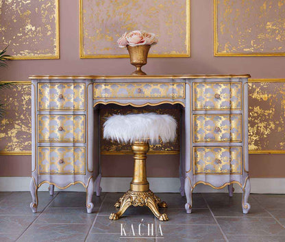 Redesign Kacha FOIL Transfer-Golden Lacework Middy size.