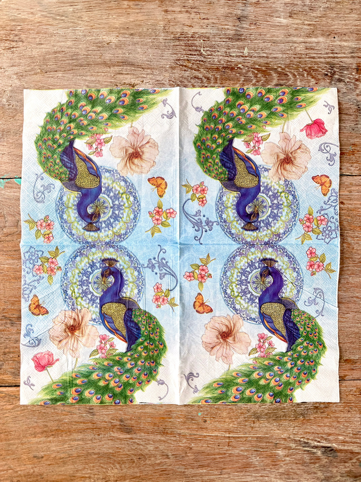 Napkin- Magnificent Peacock-French Collection.