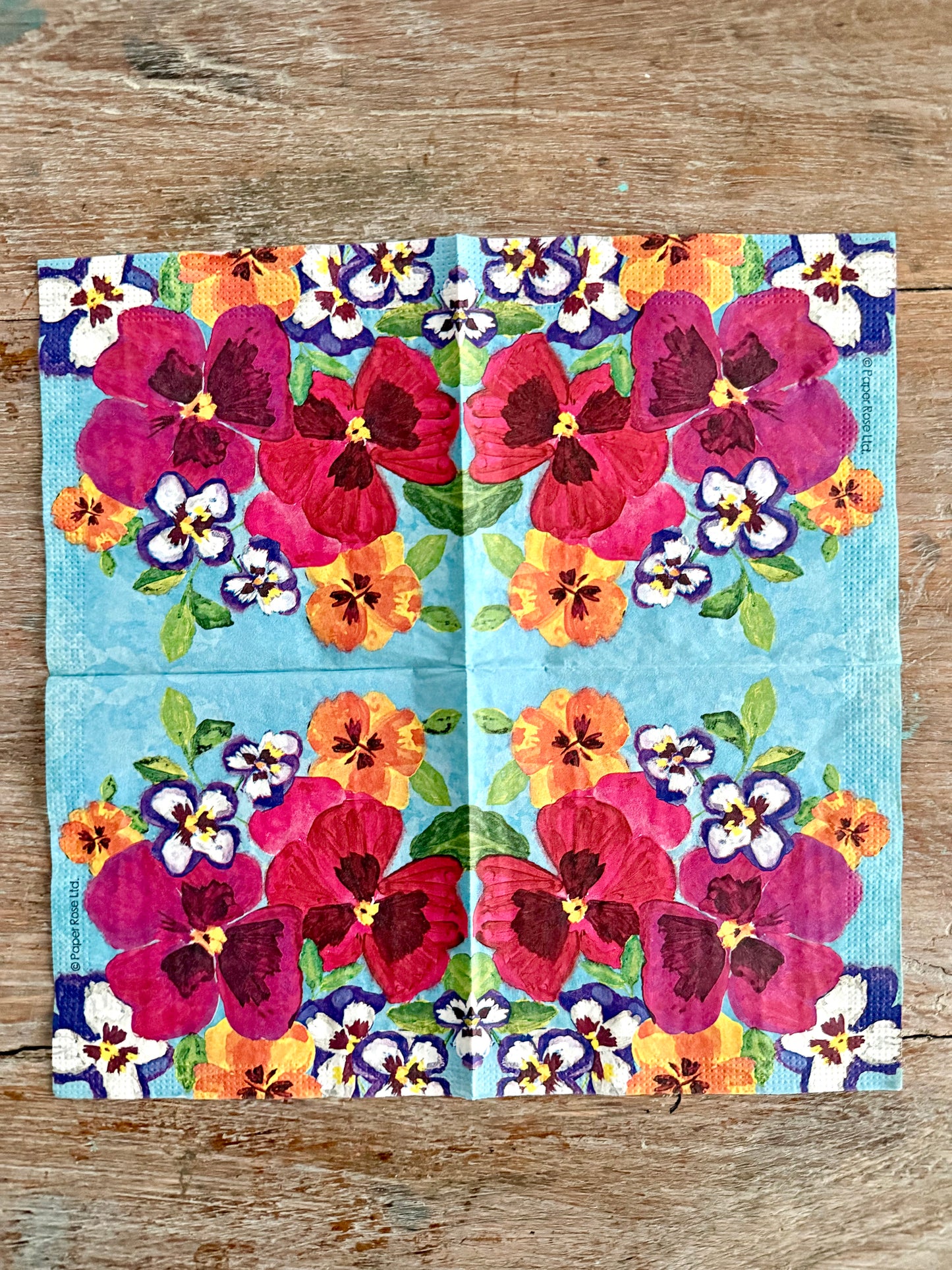 Designer Napkin-Pansy Power