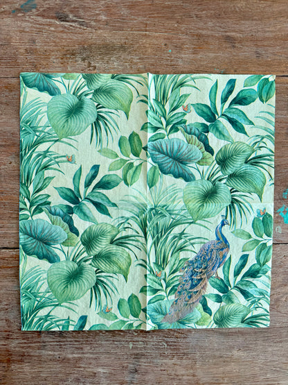 Napkin-Peacock Tropical-French Collection