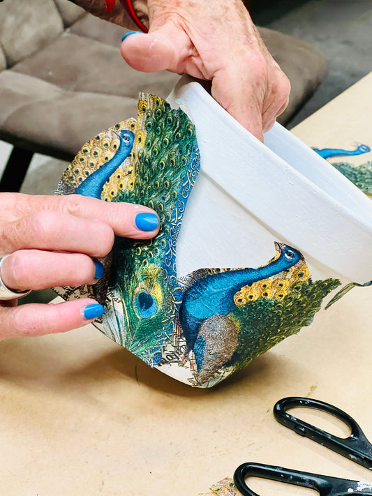 Learn the beautiful art of Decoupage. Saturday 17/1/26