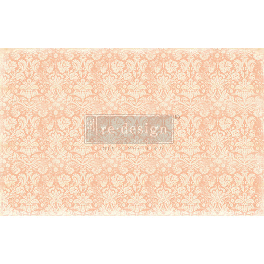 Peach Damask