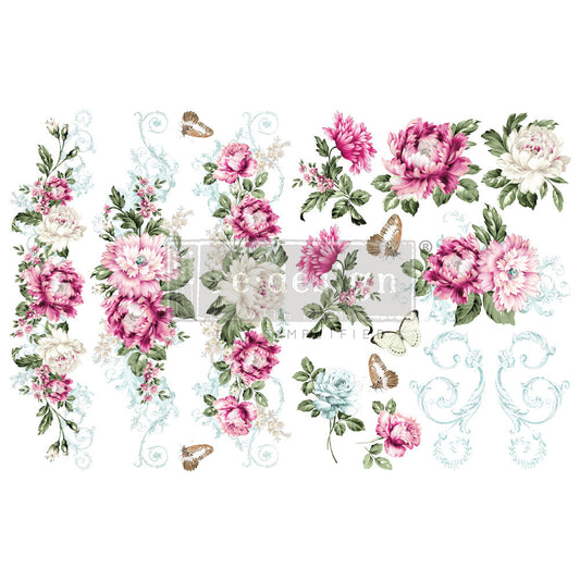 H20 Transfers -Springtime Peonies-Back in Stock