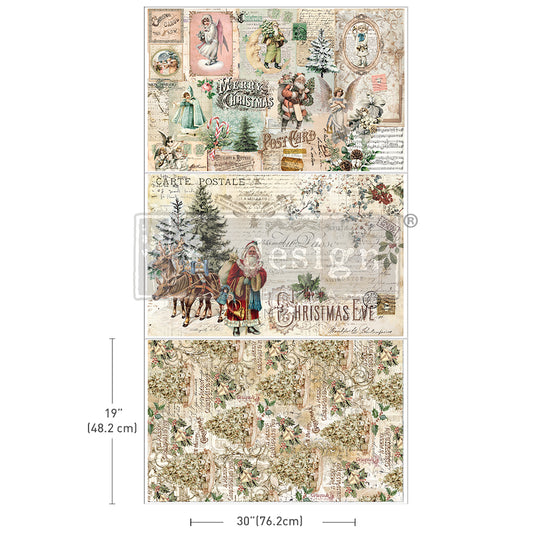 ReDesign Decoupage Tissue -Holly Jolly-3 Sheets!