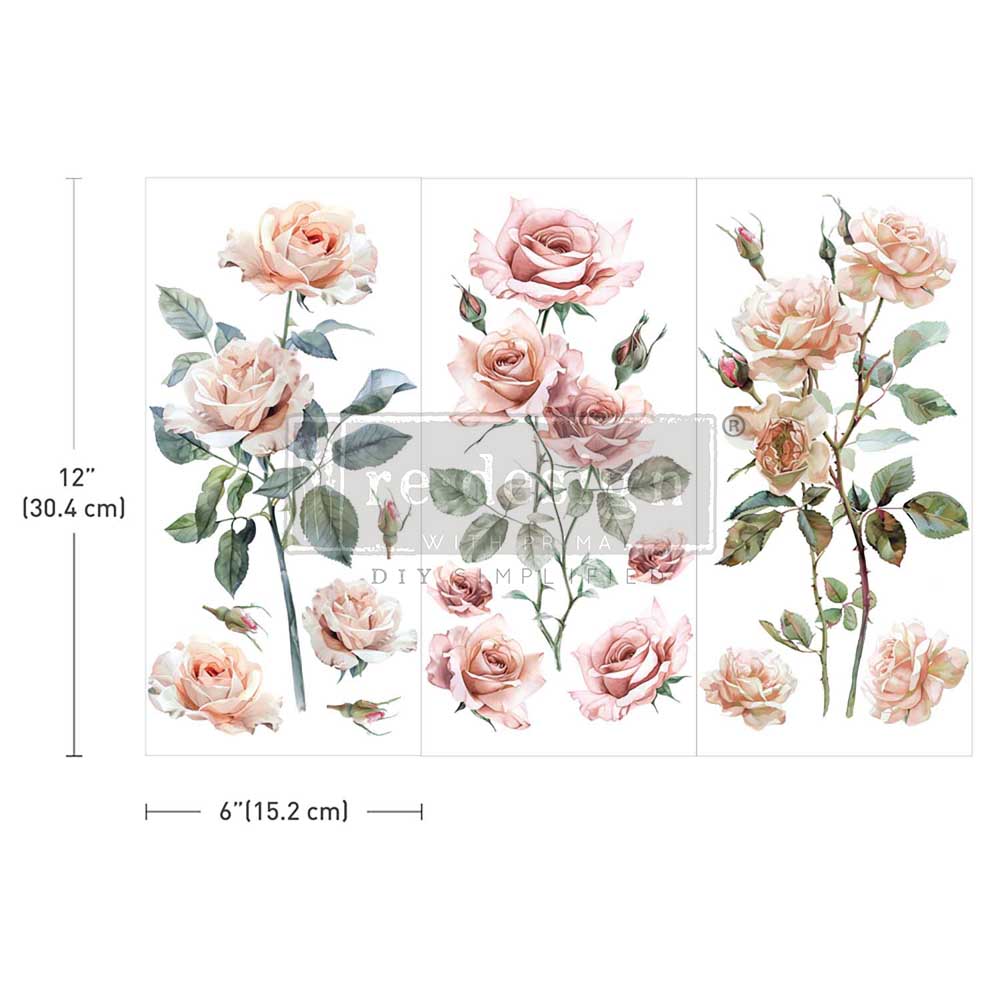 Redesign Decor transfer Blush Symphony Small 3 sheets