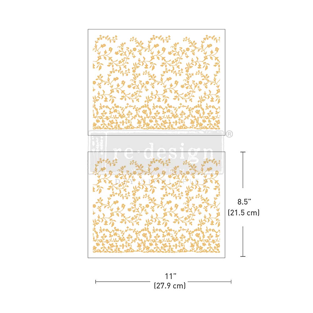 Redesign Kacha FOIL Transfer-Vineyard elegance Middy size.