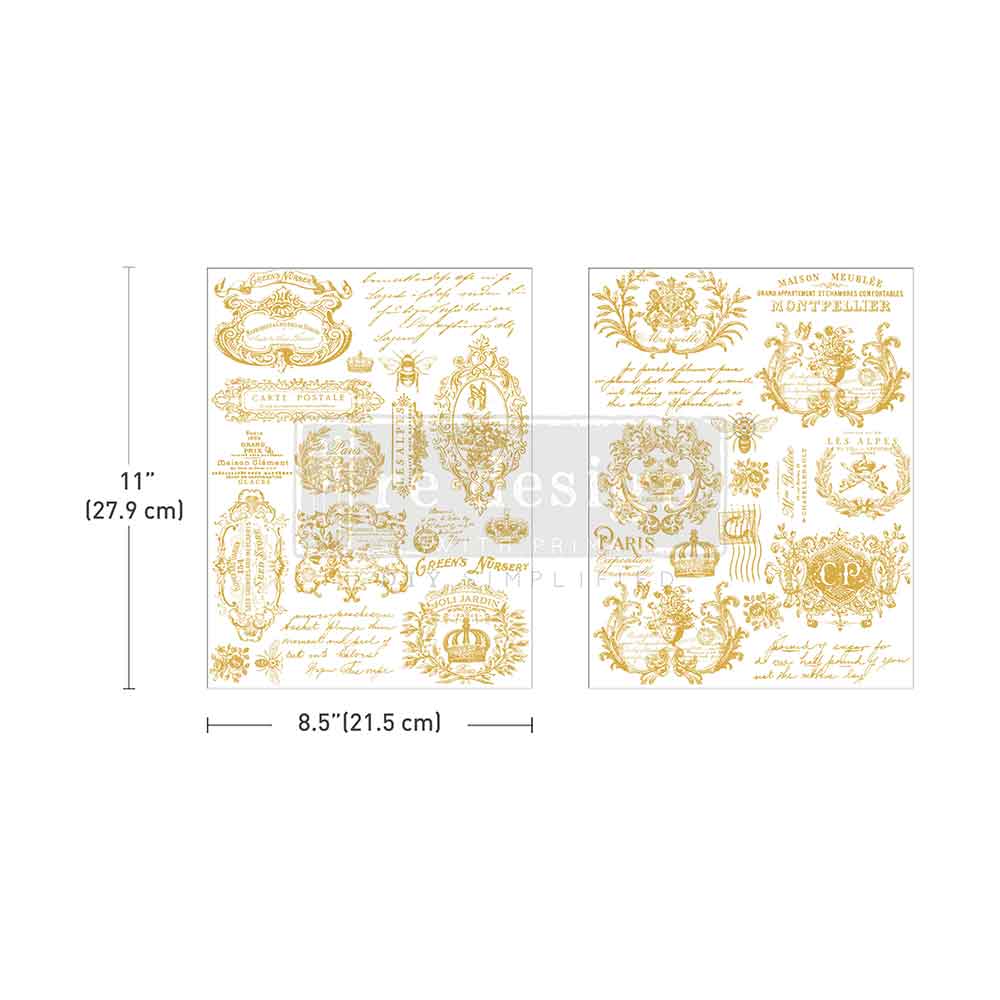 NEW:H20 Transfer-Gilded Memories