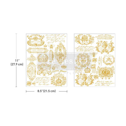 NEW:H20 Transfer-Gilded Memories
