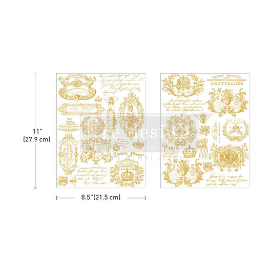 NEW:H20 Transfer-Gilded Memories