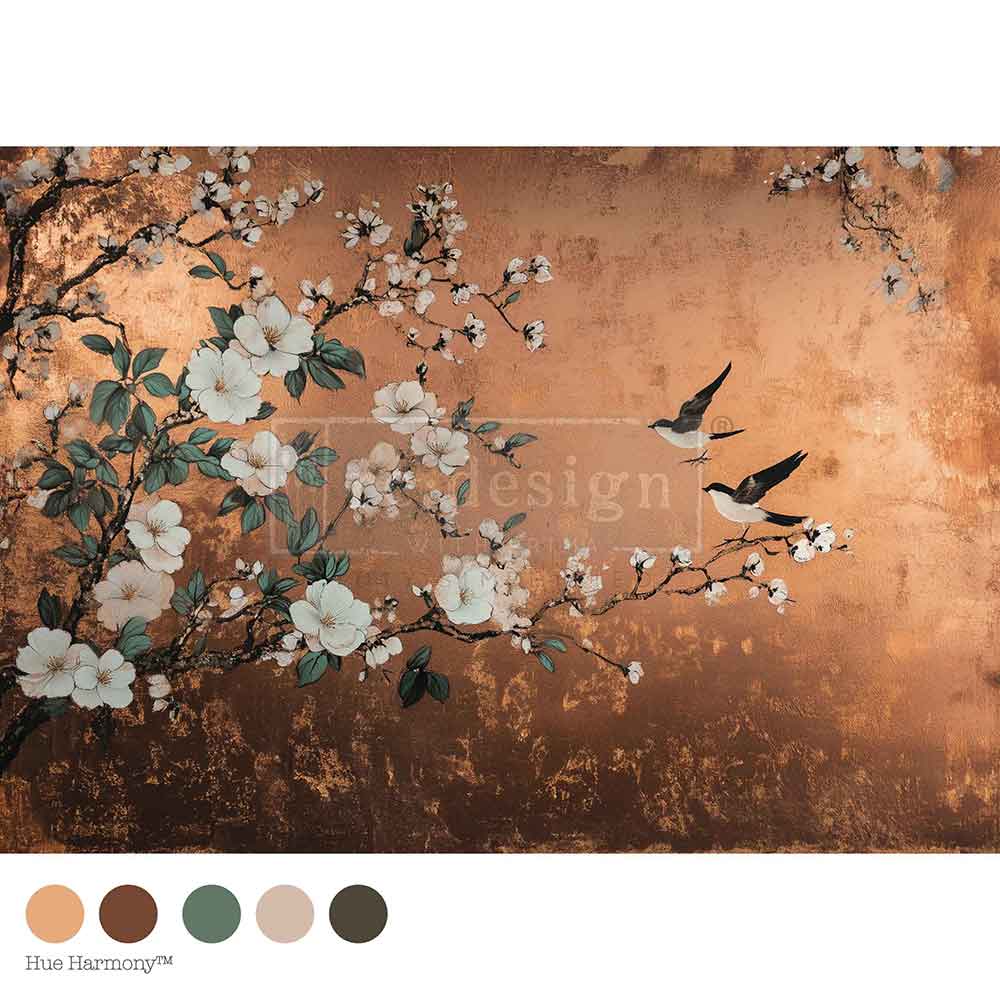 ReDesign Decoupage Fiber Tissue-Feathers in the Glow