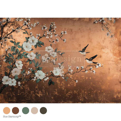 ReDesign Decoupage Fiber Tissue-Feathers in the Glow