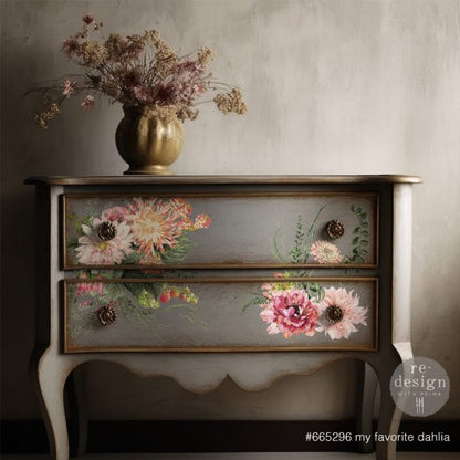 Redesign Decor transfer-My Favourite Dahlia-MAXI SIZE