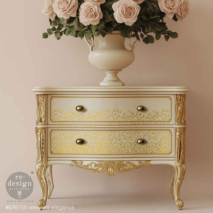 Redesign Kacha FOIL Transfer-Vineyard elegance Middy size.
